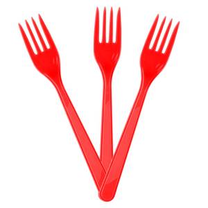 Kullan At Çatal Kırmızı 10 Adet