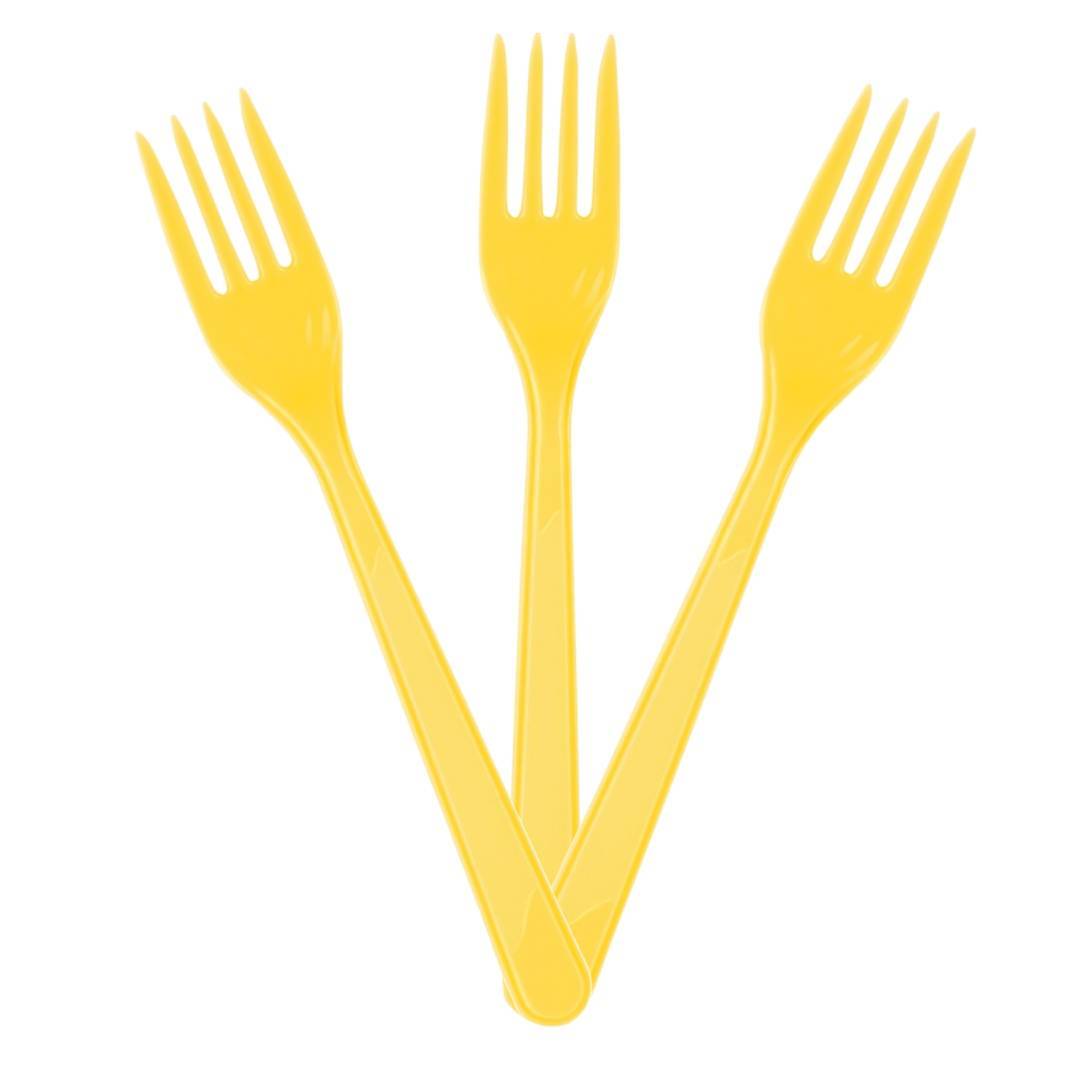 Kullan At Çatal Sarı 10 Adet