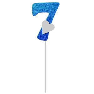 Eva Kalpli 7 Rakamı Çubuk Mavi