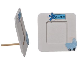 Ahşap Fotoğraf Çerçevesi Mavi 12 Adet