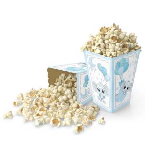 Fil Temalı Mısır Kutusu Mavi 8 Adet