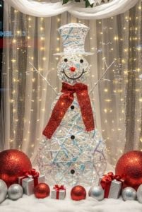 Işıklı Kardan Adam Yılbaşı Dekor Figürü Büyük 6449-30