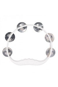 Plastik Zilli Kına Tefi Beyaz 5 Adet