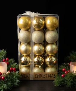 Yılbaşı Ağaç Süsü Top Lüx 30'lu 6449-4