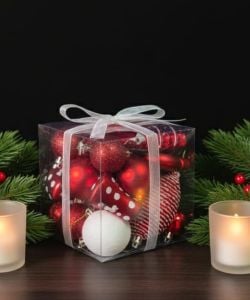 Yılbaşı Ağaç Süsü Top Lüx Karışık 6449-11