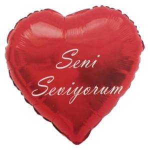 Seni Seviyorum Kalp Folyo Balon