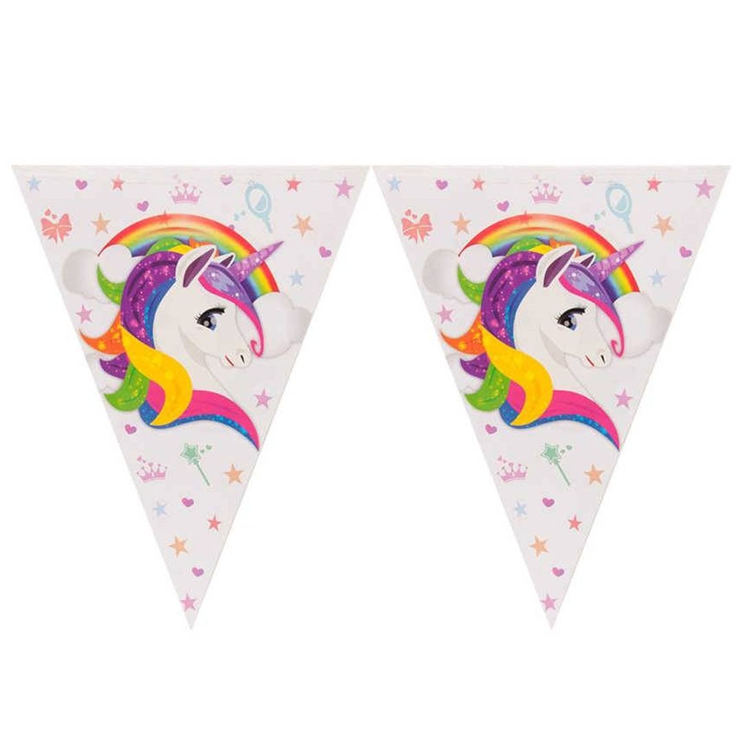 Unicorn Üçgen Flama Set