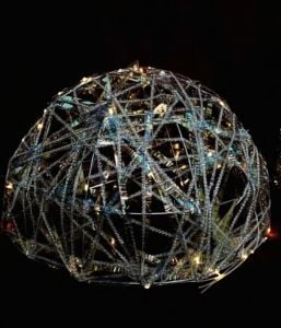 Işıklı Küre Yılbaşı Dekor Figürü 50 CM 6449-31