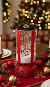 Yılbaşı Işıklı Kar Küresi Müzik Kutusu 25 Cm 6916-4