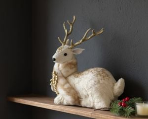 Geyik Yılbaşı Dekor Figürü 7108-2 25 cm