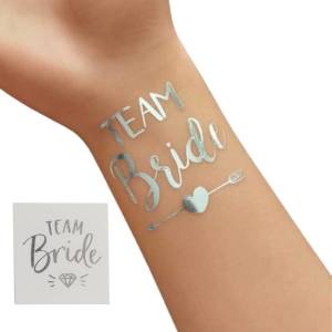 Team Bride Geçici Dövme Gümüş 10 Adet