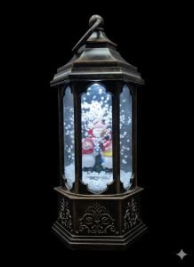 Yılbaşı Işıklı Kar Küresi Müzik Kutusu 25 Cm 6916-6