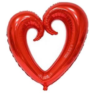 Boş Kalp Folyo Balon Kırmızı 100 cm