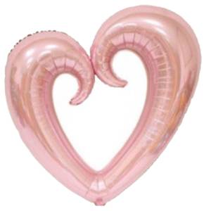 Boş Kalp Folyo Balon Rose Gold 100 cm