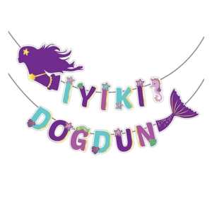 Deniz Kızı 3D Banner Süs