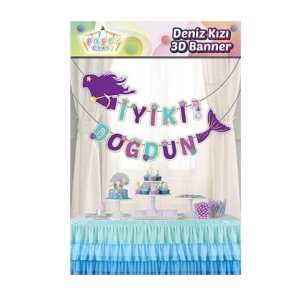 Deniz Kızı 3D Banner Süs