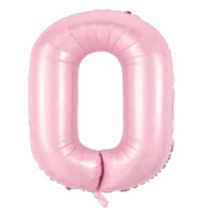 0 Rakam Folyo Balon Pembe 76 cm
