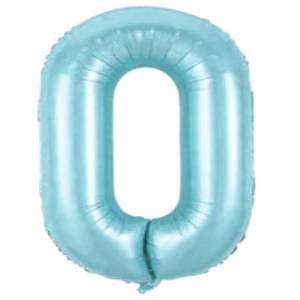 0 Rakam Folyo Balon Mavi 76 cm