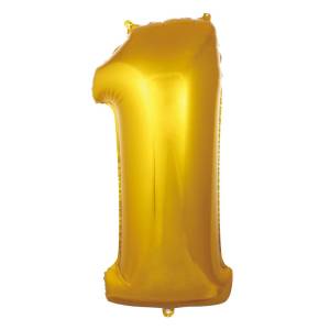 1 Rakam Folyo Balon Altın 76 cm