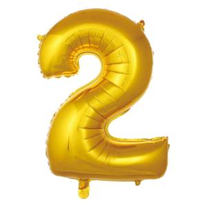 2 Rakam Folyo Balon Altın 76 cm