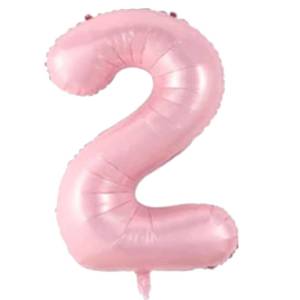 2 Rakam Folyo Balon Pembe 76 cm