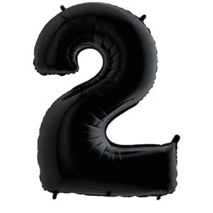 2 Rakam Folyo Balon Siyah 76 cm