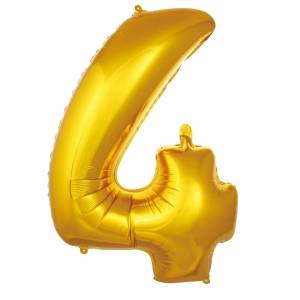 4 Rakam Folyo Balon Altın 76 cm