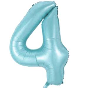 4 Rakam Folyo Balon Mavi 76 cm