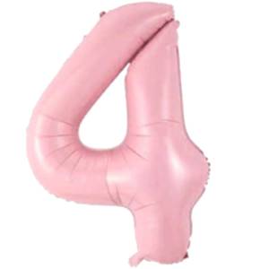 4 Rakam Folyo Balon Pembe 76 cm