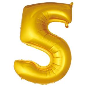 5 Rakam Folyo Balon Altın 76 cm