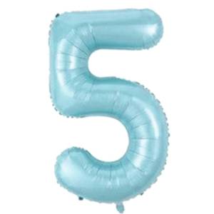 5 Rakam Folyo Balon Mavi 76 cm