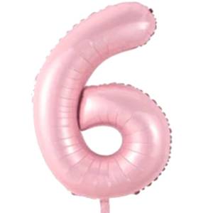 6 Rakam Folyo Balon Pembe 76 cm