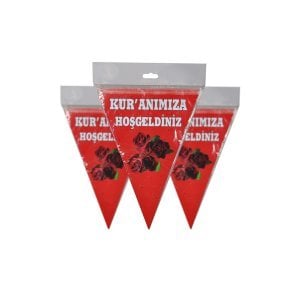 Kuranımıza Hoşgeldiniz Kırmızı 10 Adet