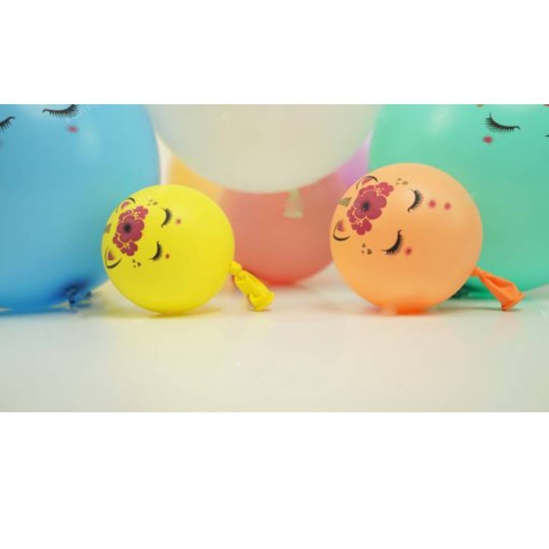 Renkli Unicorn Baskılı Balon 10 Adet