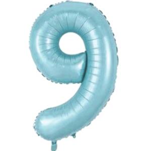 9 Rakam Folyo Balon Mavi 76 cm