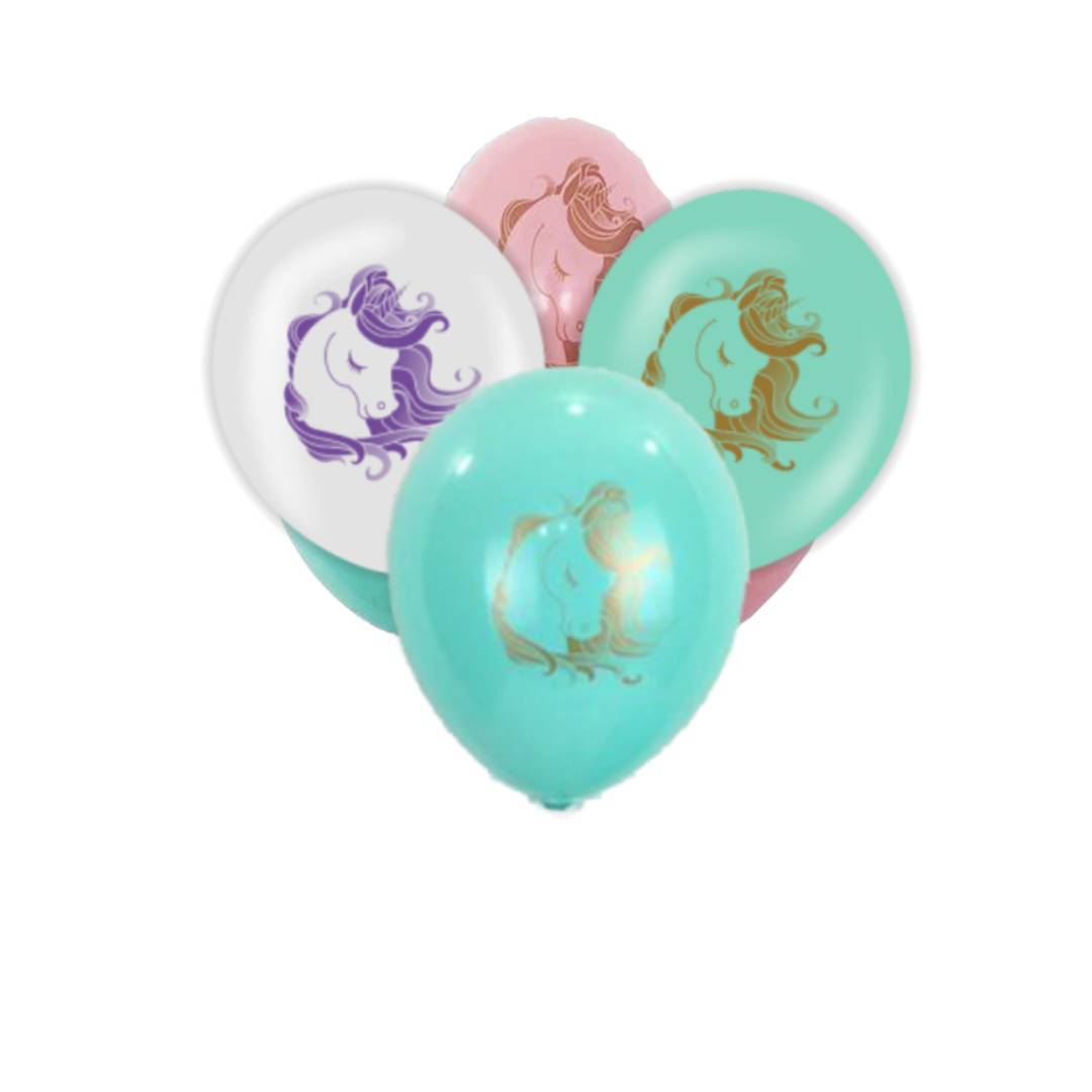Unicorn Baskılı Balon 10 Adet
