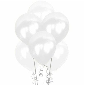 Metalik Balon Beyaz 100 Adet