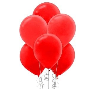 Metalik Balon Kırmızı 100 Adet