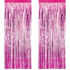 Metalize Arka Fon Kapı Püskülü Pembe