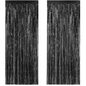 Metalize Arka Fon Kapı Püskülü Siyah