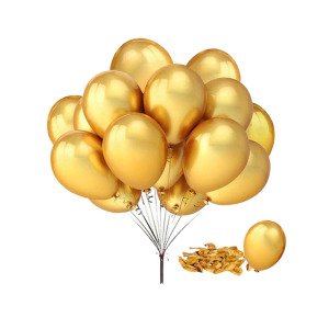 Metalik Balon Altın Renk 100 Adet