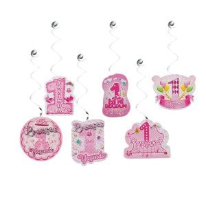 Prenses 1 Yaşında Tavan Süs Pembe