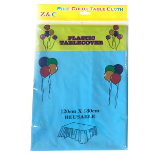 Mavi Plastik Masa Örtüsü