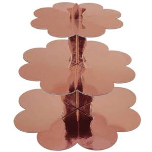 Bakır Renk Metalik Kek Standı