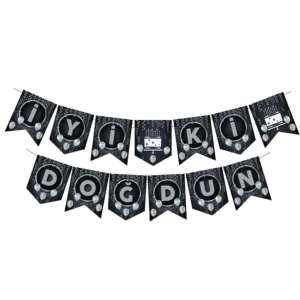 Siyah Gümüş İyi Ki Doğdun Banner