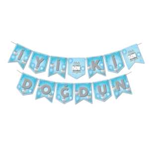 Mavi Gümüş İyi Ki Doğdun Banner