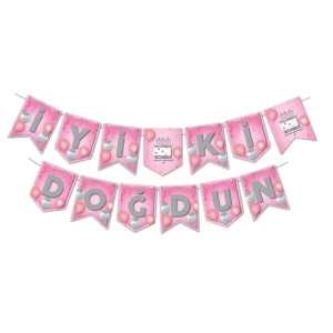 Pembe Gümüş İyi Ki Doğdun Banner