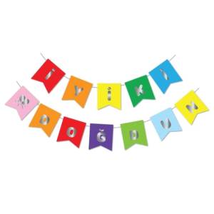 Renkli İyi Ki Doğdun Banner Gümüş