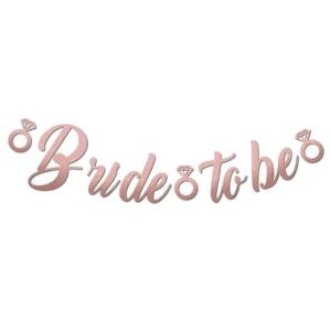 Bride To Be Rose Gold Kaligrafi Banner