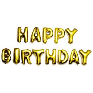 Happy Birthday Folyo Balon Gold 40 cm
